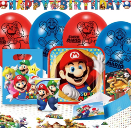 Super Mario Bros feestpakket 60-delig