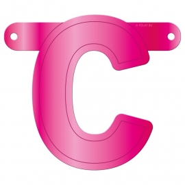 Banner letter C fuchsia