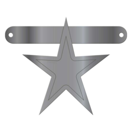 Banner symbool ster metallic zilver