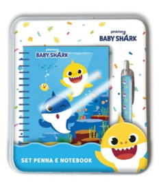 Baby Shark notitieboekje met pen