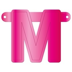 Banner letter M fuchsia