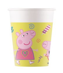 Peppa Pig kartonnen bekertjes Messy Play 200 ml. 8 st.