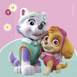 Paw Patrol Skye en Everest servetten 33 x 33 cm. 20 st.