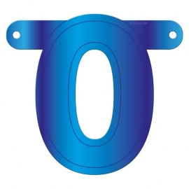 Banner letter O blauw