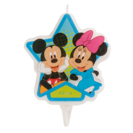 Disney Mickey en Minnie Mouse taart kaars 2D 6,5 cm.