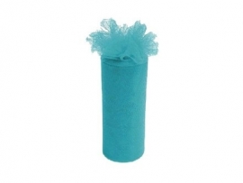 Tule turquoise L 9 mtr. x B 30 cm.