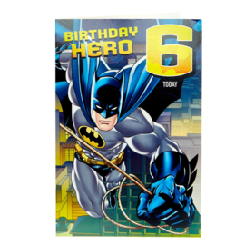 Batman verjaardagskaart 6 jaar