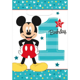 Disney Mickey Mouse 1e verjaardag traktatiezakjes 8 st.