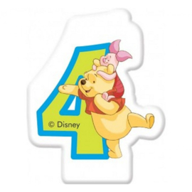 Disney Winnie de Poeh en Knorretje 4e verjaardag taart kaars