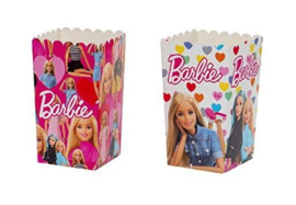 Barbie popcorn doosjes 7 x 7 x 14 cm. 6 st.