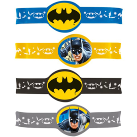 Batman rubberen uitdeel armbandjes 4 st.