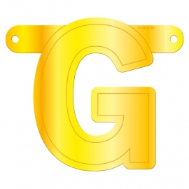 Banner letter G geel