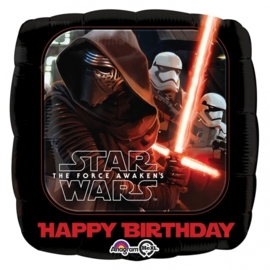 Star Wars the Force Awakens happy birthday folieballon 43 cm.