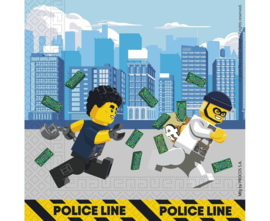 Lego City politie servetten 33 x 33 cm. 20 st.