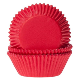 Cupcake vormpjes rood ø 5 cm. 50 st.