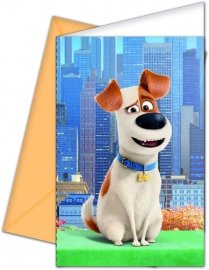 The Secret Life Of Pets uitnodigingen 6 st.