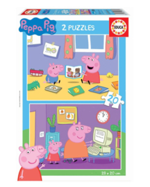 Peppa Pig puzzel 2 x 20 stukjes