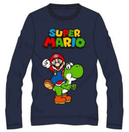 Super Mario Bros longsleeve blauw mt. 104