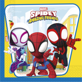 Spiderman servetten Spidey and His Amazing Friends 33 x 33 cm. 20 st.