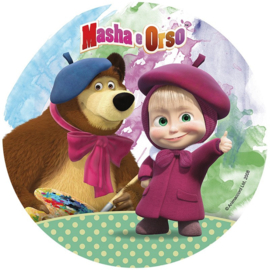 Masha and the Bear taart en cupcake decoratie