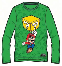 Super Mario Bros longsleeve groen mt. 104