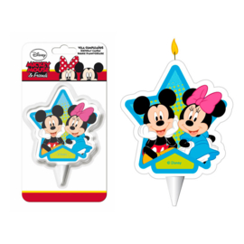 Disney Mickey en Minnie Mouse taart kaars 2D 6,5 cm.