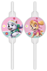 Paw Patrol Skye en Everest rietjes 4 st.