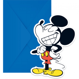 Disney Mickey Mouse Super Cool uitnodigingen 6 st.