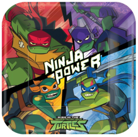 Ninja Turtles bordjes party 22,9 x 22,9 cm. 8 st.