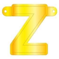 Banner letter Z geel