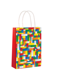 Lego Block Party traktatie tasje 14 x 21 x 7 cm.