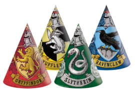 Harry Potter feesthoedjes Hogwarts Houses 6 st.