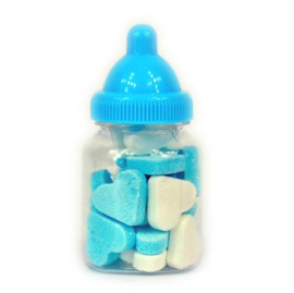 Babyfles vruchthartjes blauw/wit