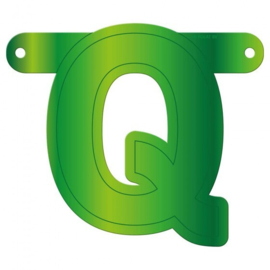 Banner letter Q lime groen