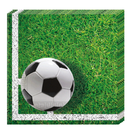 Voetbal servetten 33 x 33 cm. 20 st.