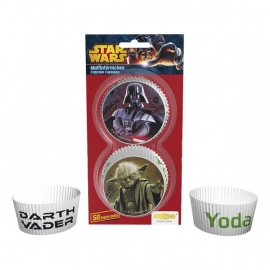 Star Wars cupcake vormpjes wit 50 st.