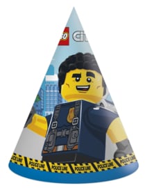 Lego City Politie feesthoedjes 6 st.