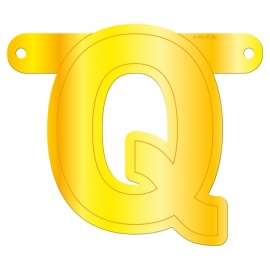 Banner letter Q geel