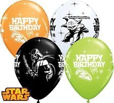 Star Wars happy birthday ballonnen ø 28 cm. 6 st.