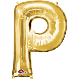 Folieballon letter P goud 60 x 81 cm. (Amscan)