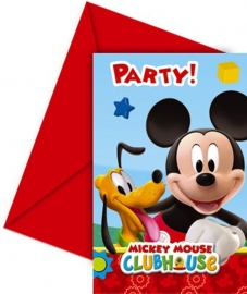 Disney Mickey Mouse uitnodigingen 6 st.