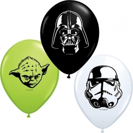 Disney Star Wars face ballonnen ø  12 cm. 10 st.