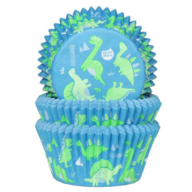 Dinosaurus cupcake vormpjes ø 5 cm. 50 st.