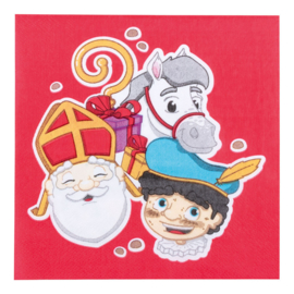 Sinterklaas servetten 33 x 33 cm. 20 st.