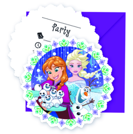 Disney Frozen Snowflakes uitnodigingen 6 st.