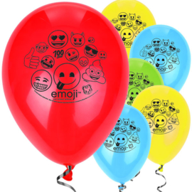 Emoji - Smiley ballonnen ø 30,4 cm. 8 st.
