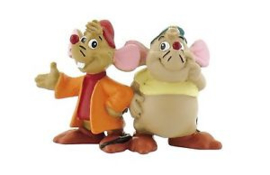 Disney Gus & Jaq taart topper decoratie 3,7 cm.