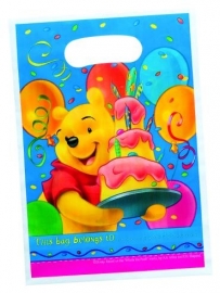 Disney Winnie the Pooh birthday traktatiezakjes  6 st.