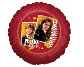 Harry Potter folieballon Portrait Ron en Hermione ø 45 cm.