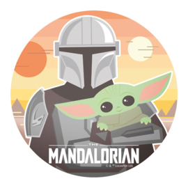 Star Wars The Mandalorian ouwel taart decoratie ø 20 cm.